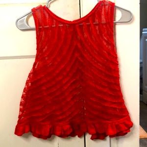 Fun See Through Red Top